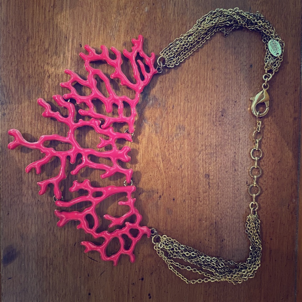 Amrita Singh Attina Coral Bib Necklace